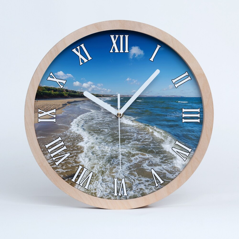 Nowoczesny zegar ścienny Morze bałtyckie
