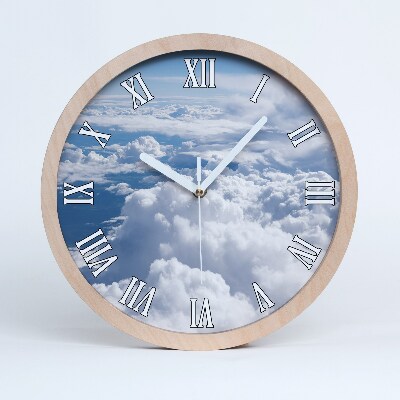 Drewniany zegar Widok z samolotu