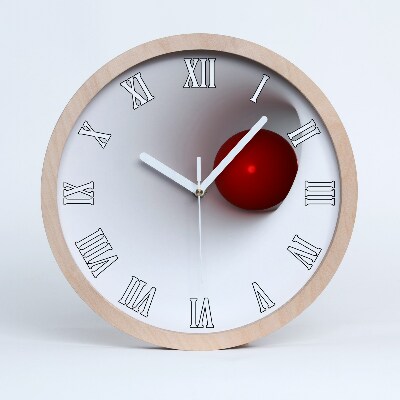 Zegar drewniany wiszący Abstrakcja kula