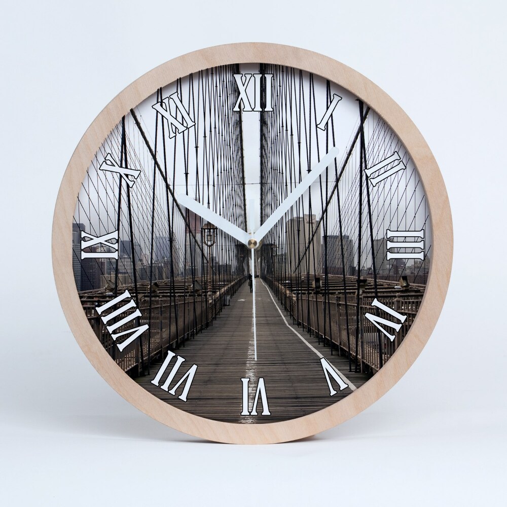 Zegar drewniany Most brookliński