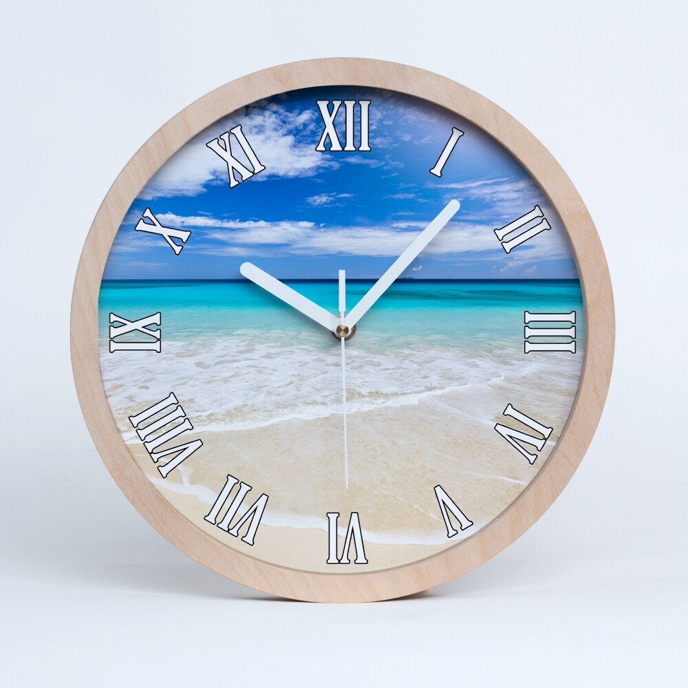 Nowoczesny zegar ścienny Tropikalna plaża