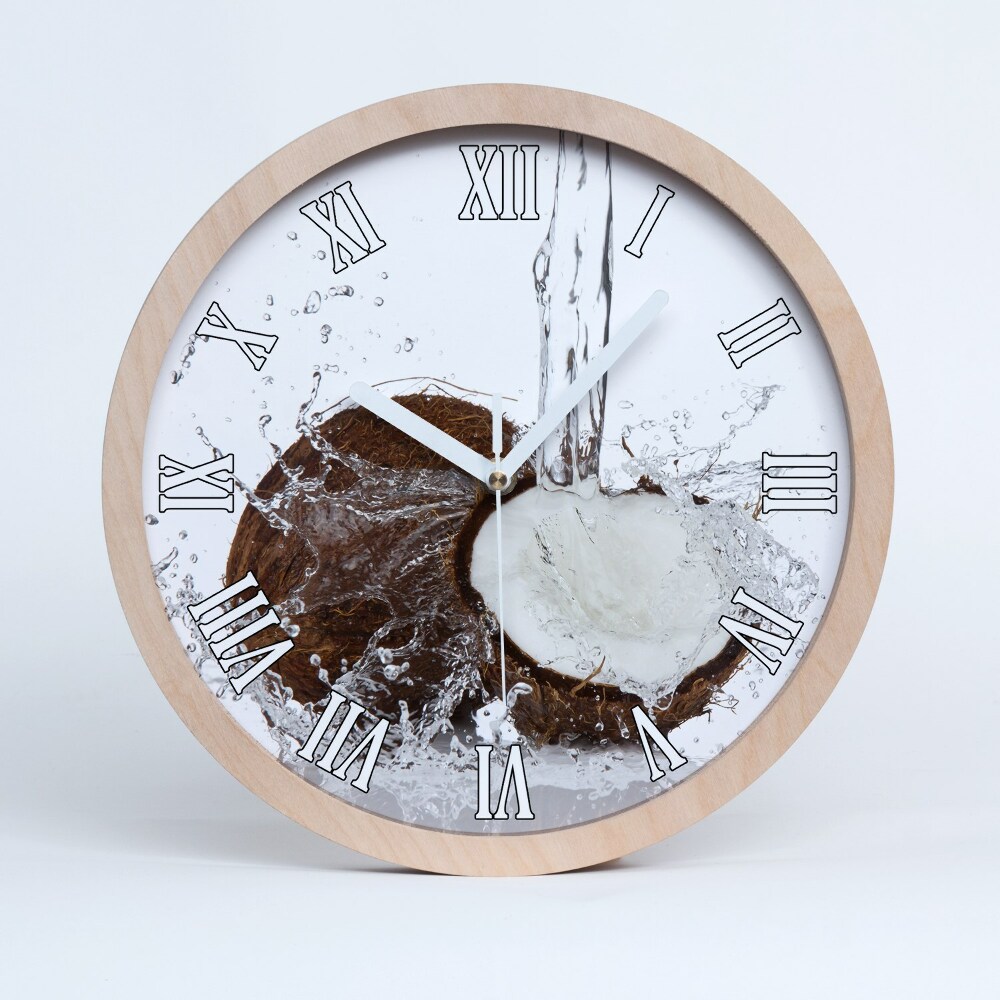 Zegar ścienny drewniany Kokos