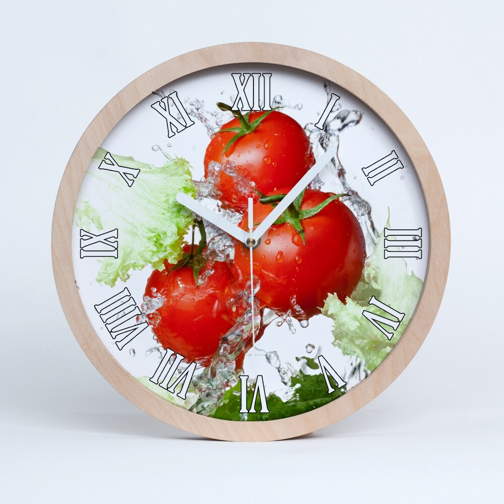 Zegar ścienny okrągły Pomidory i sałata
