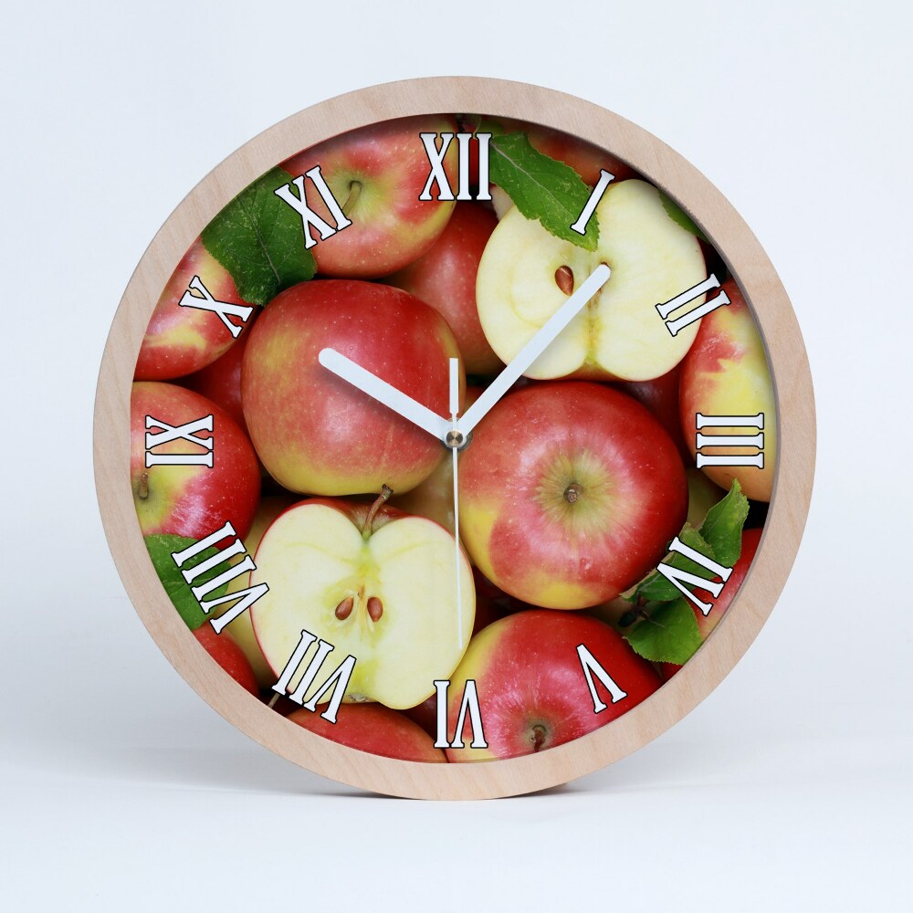 Nowoczesny zegar ścienny Jabłka