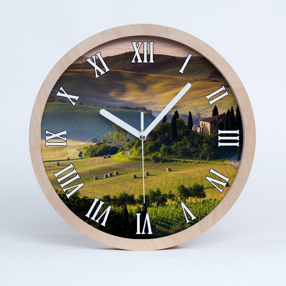 Zegar ścienny drewniany Toskania włochy