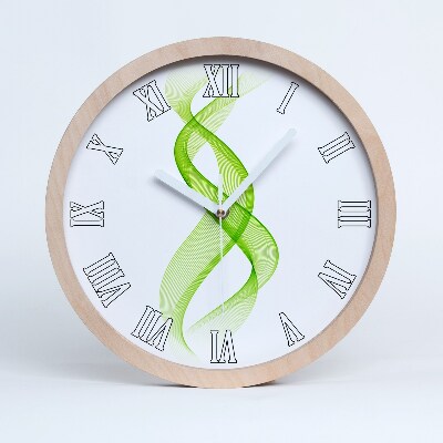 Zegar na ścianę drewniany Kolorowe fale