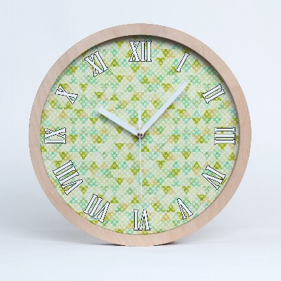 Zegar drewniany Geometryczne tło