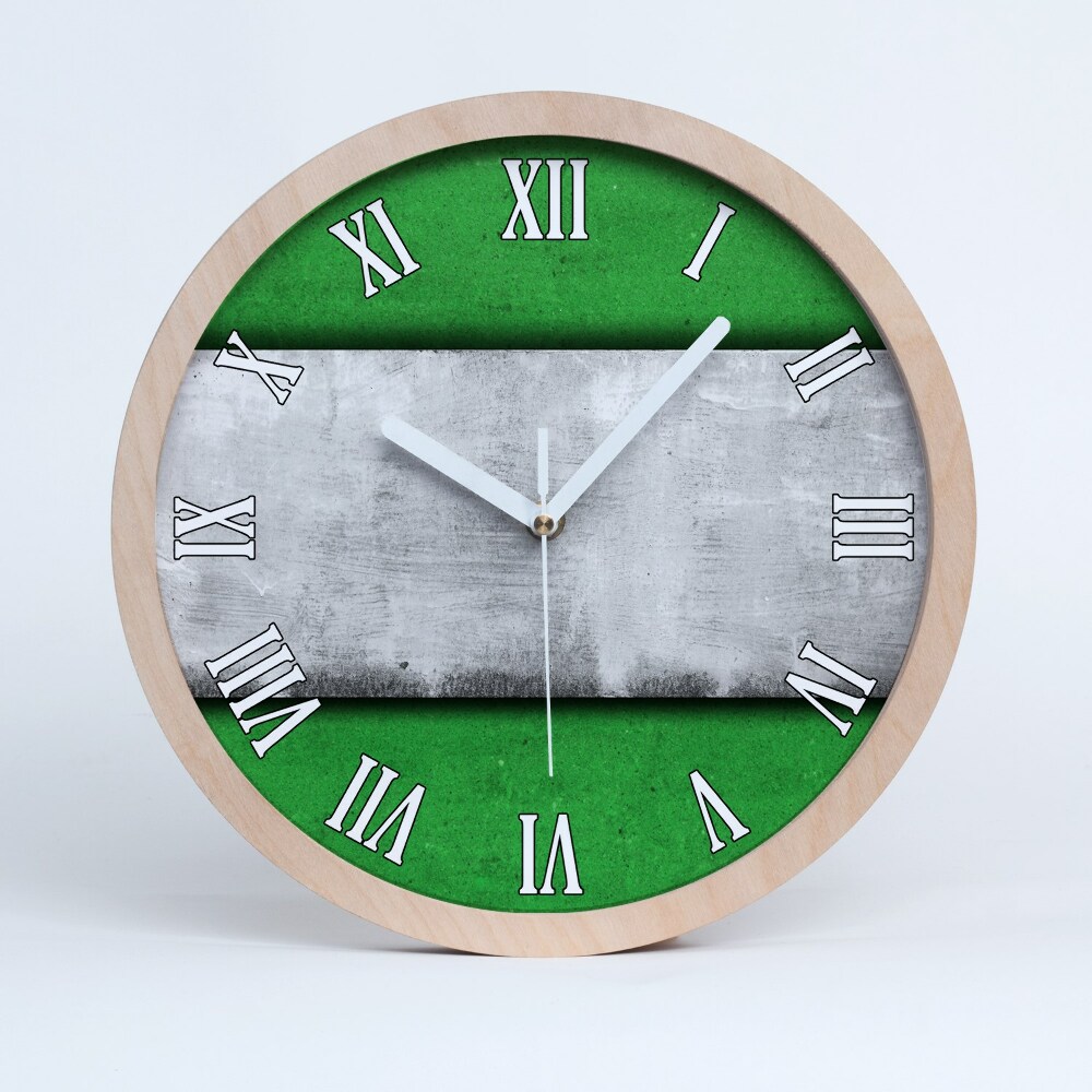 Zegar okrągły Zielony mur