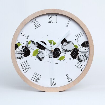 Nowoczesny zegar ścienny Czereśnie i woda