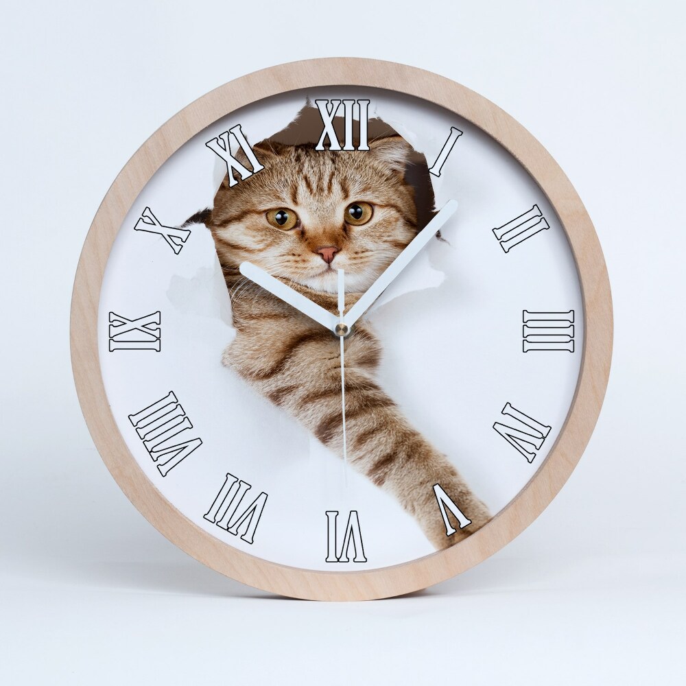 Zegar okrągły Kot