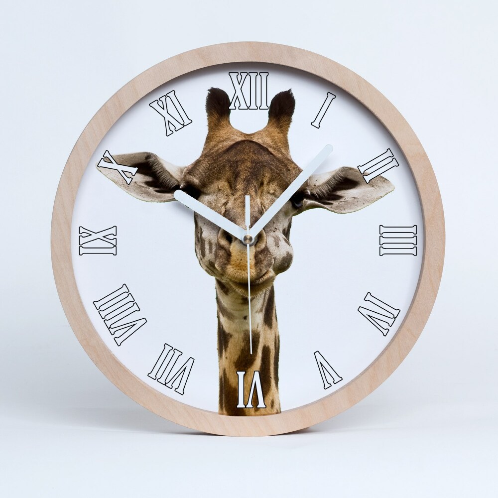 Zegar ścienny drewniany Żyrafa