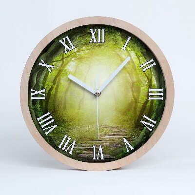 Drewniany zegar Tunel z drzew