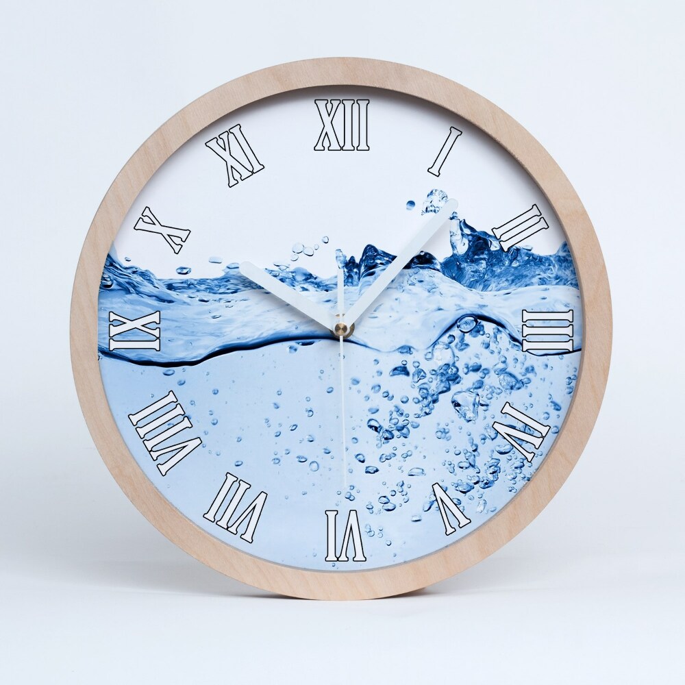 Zegar ścienny drewniany Woda