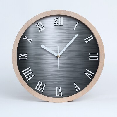 Zegar drewniany Metalowe tło