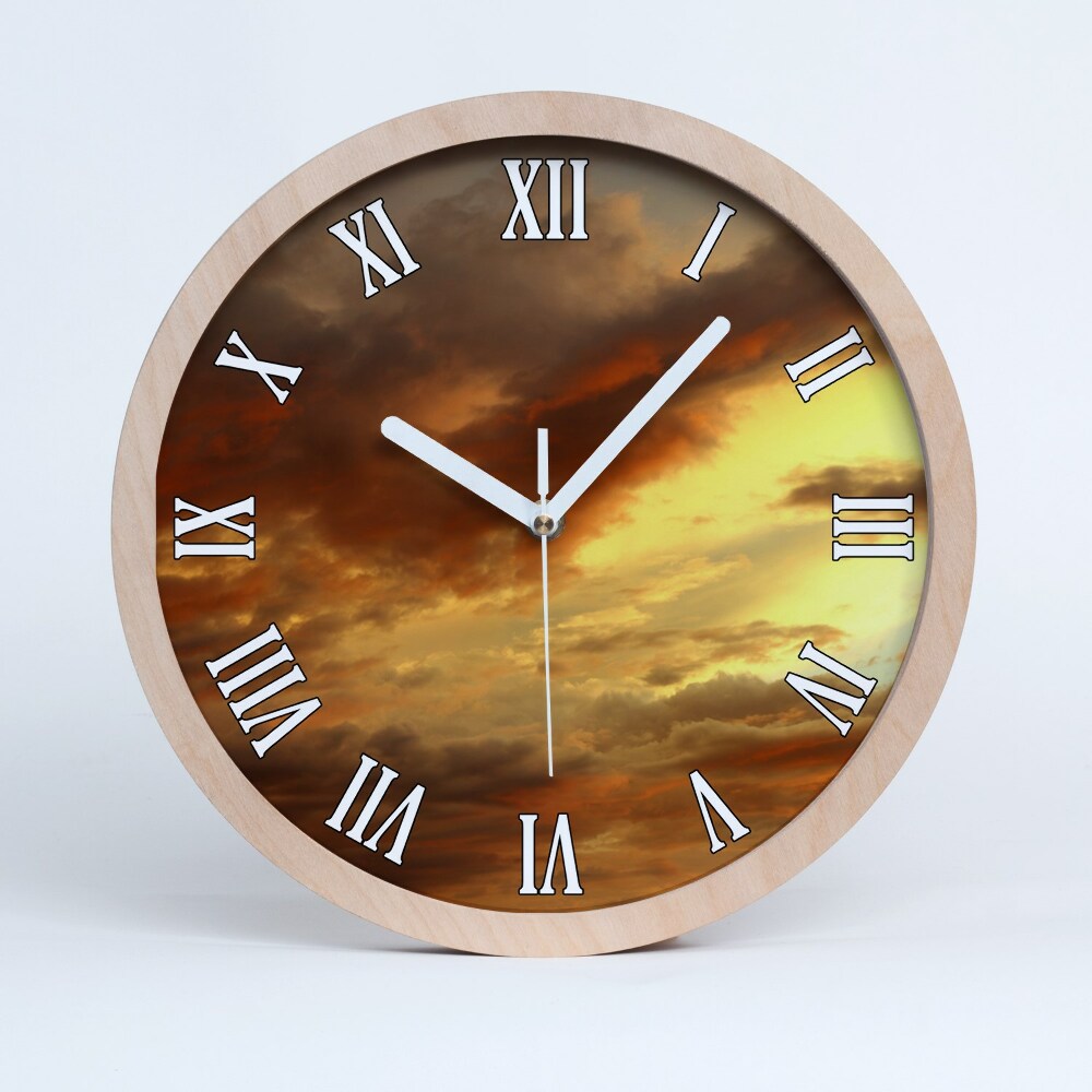 Zegar drewniany Wschód słońca