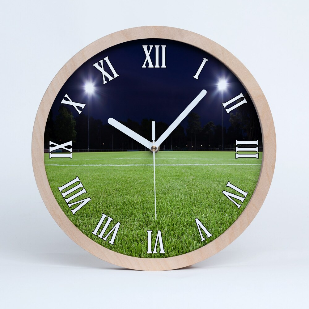 Zegar ścienny okrągły Murawa piłkarska