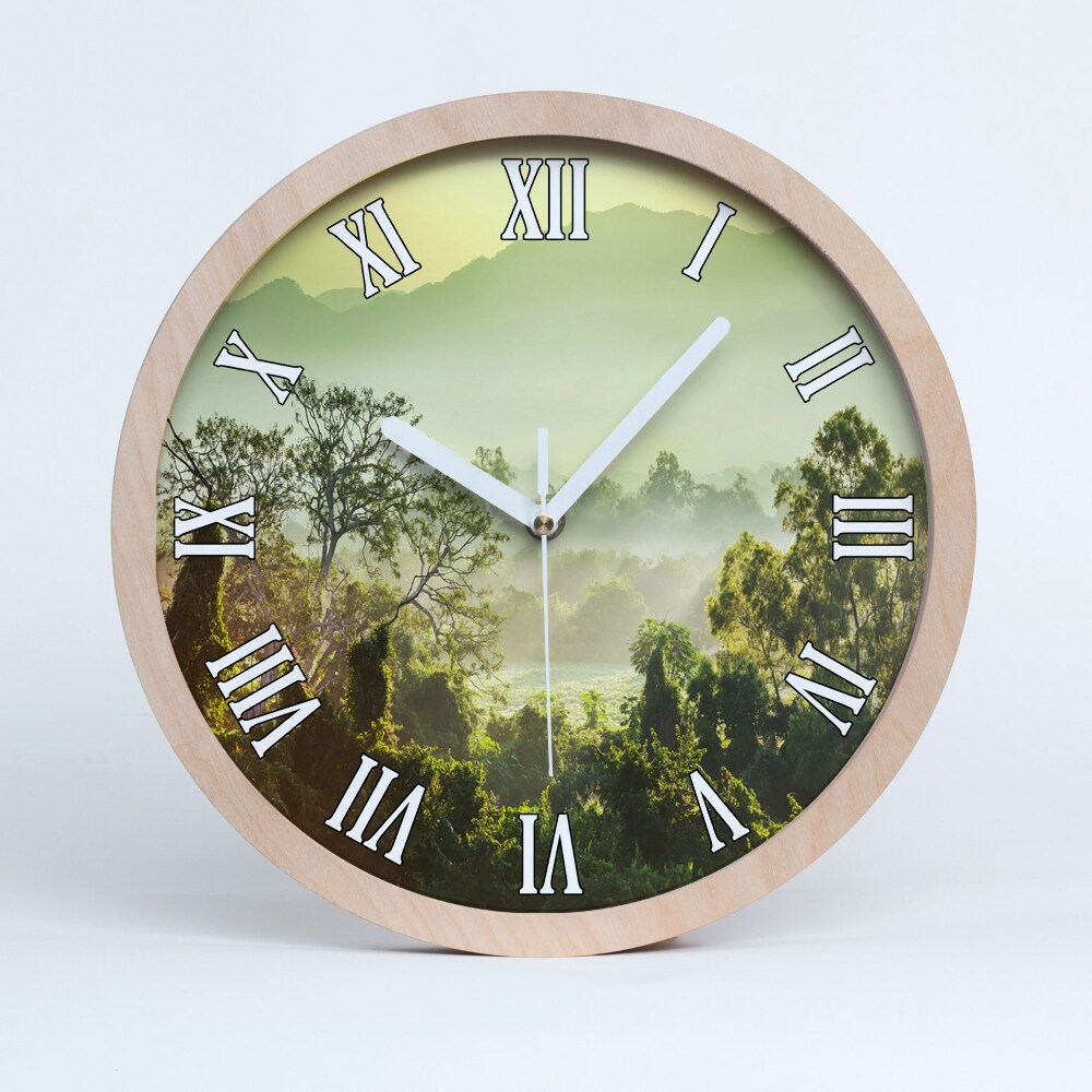 Zegar drewniany Dżungla