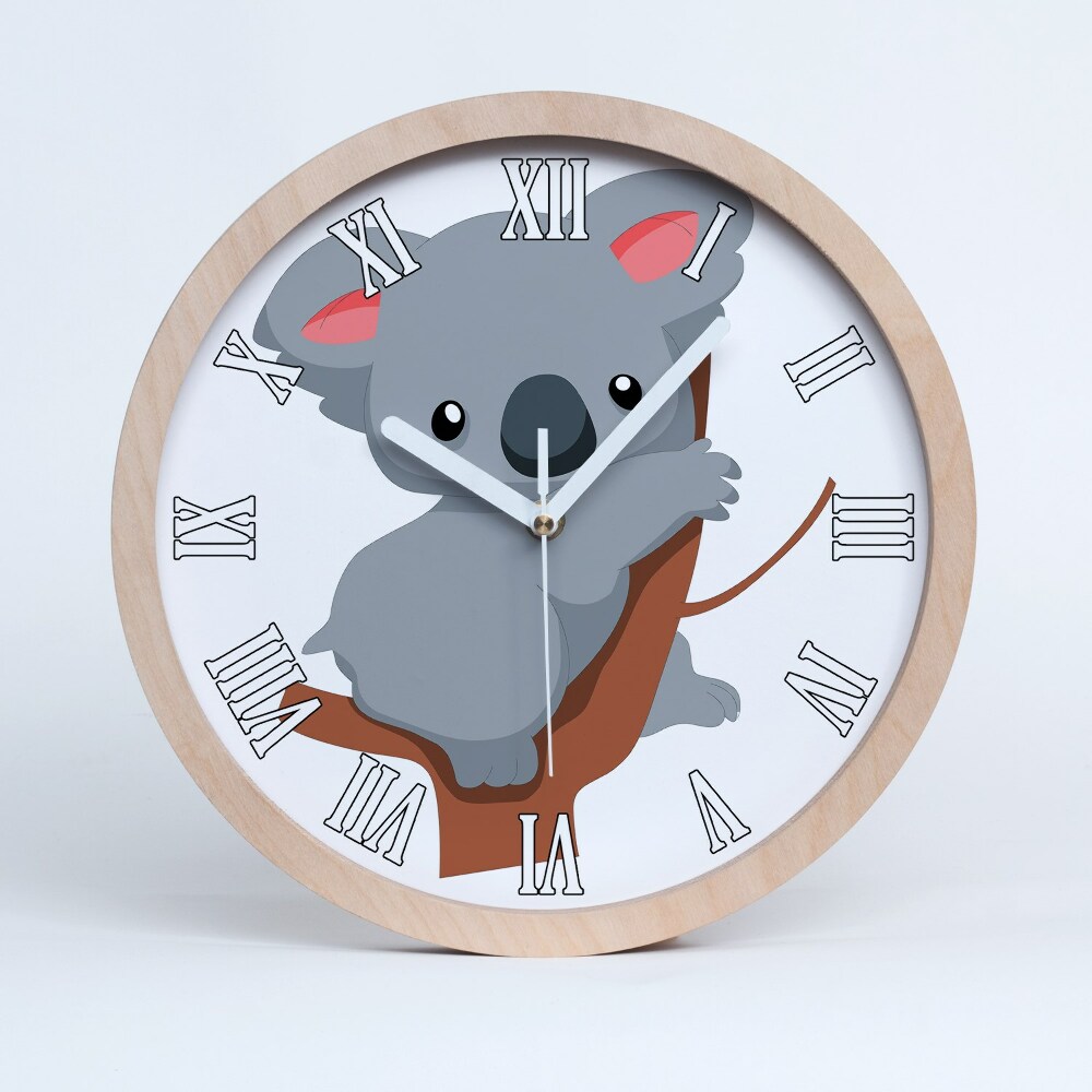 Zegar drewniany Koala na drzewie