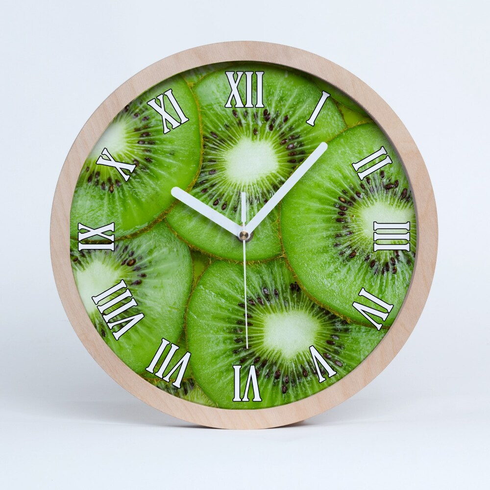 Drewniany zegar Kiwi