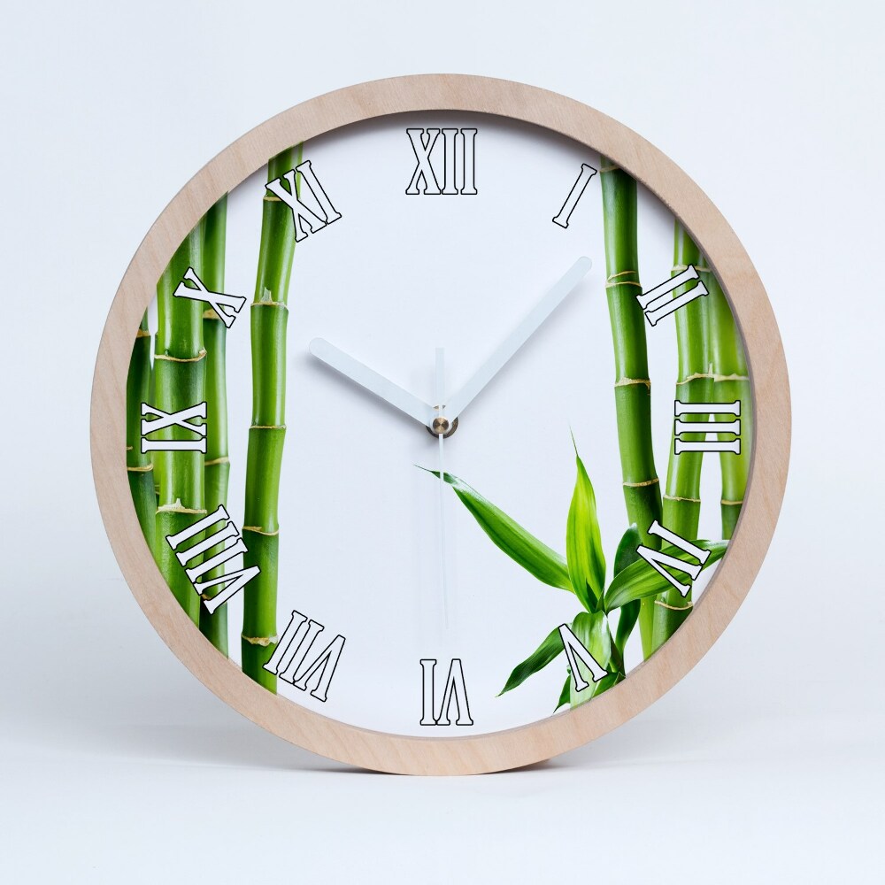 Zegar drewniany wiszący Bambus