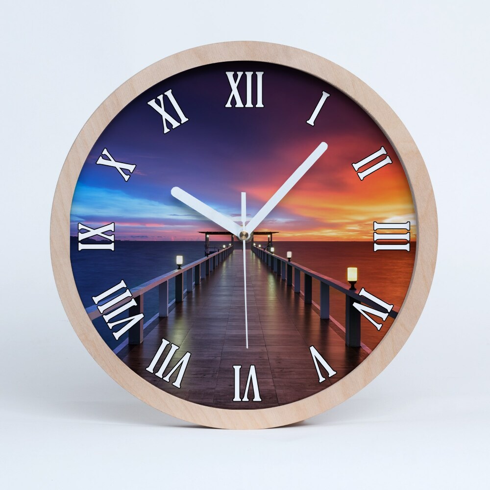 Zegar ścienny drewniany Kuchenny most