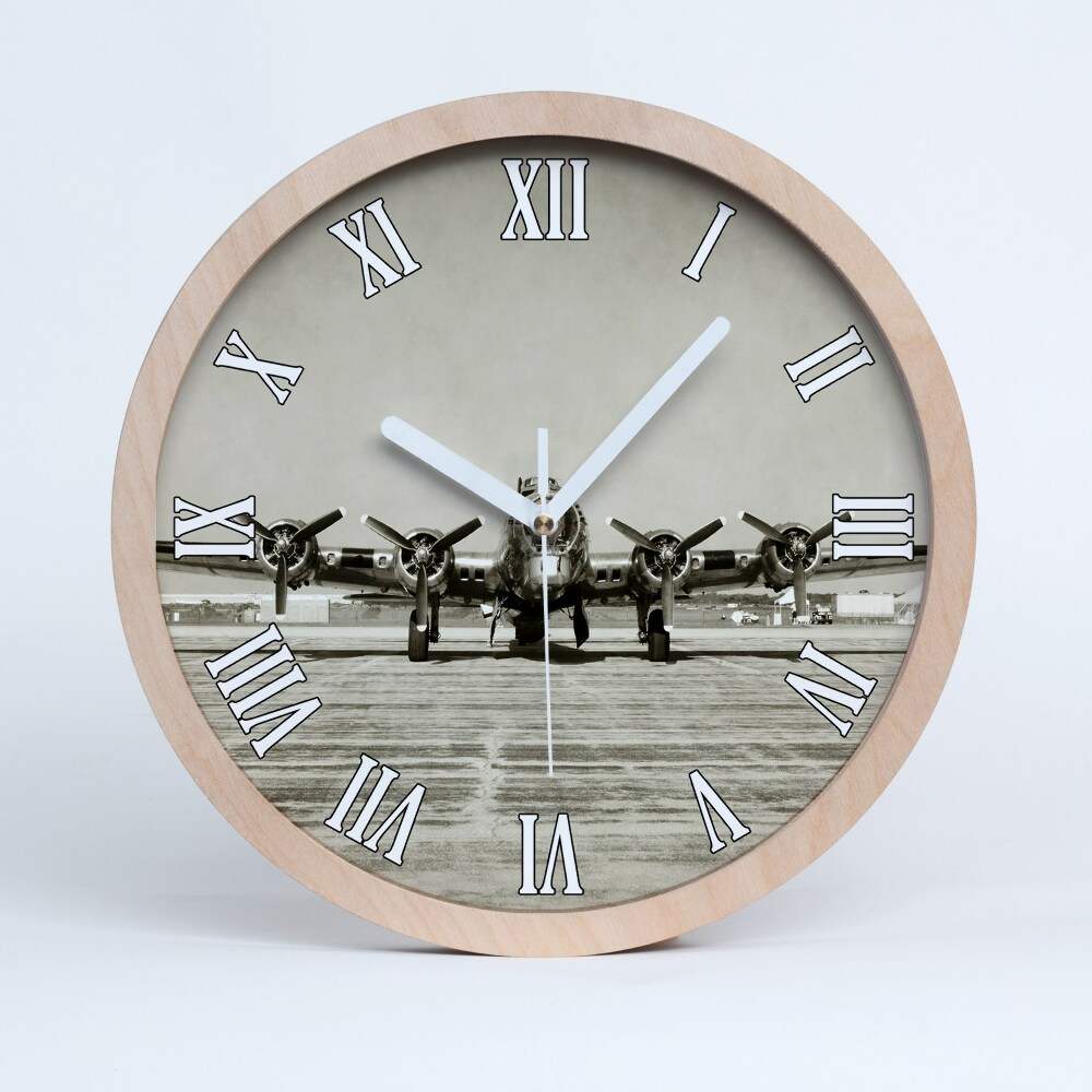 Zegar drewniany Stary bombowiec
