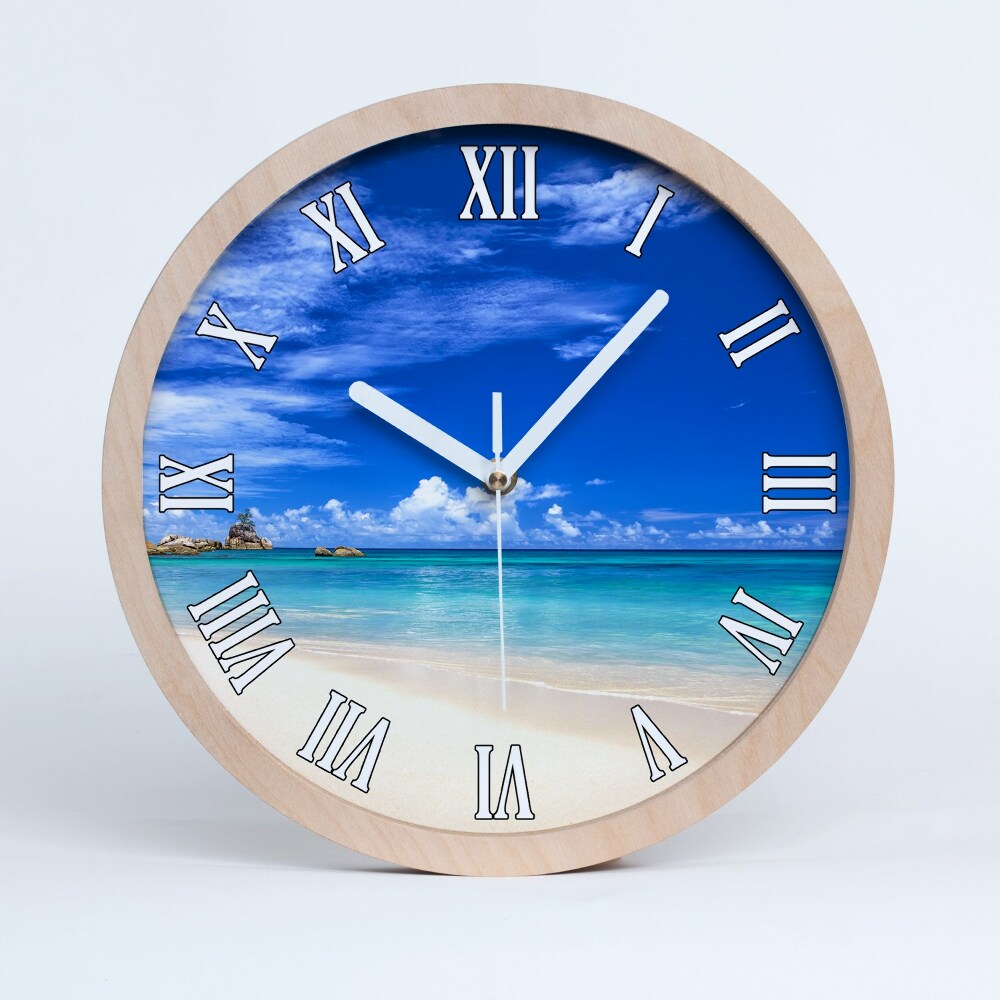 Zegar drewniany Tropikalna plaża