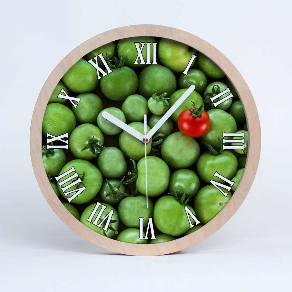 Drewniany zegar Dojrzały pomidor