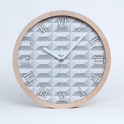 Zegar na ścianę drewniany Geometryczne tło