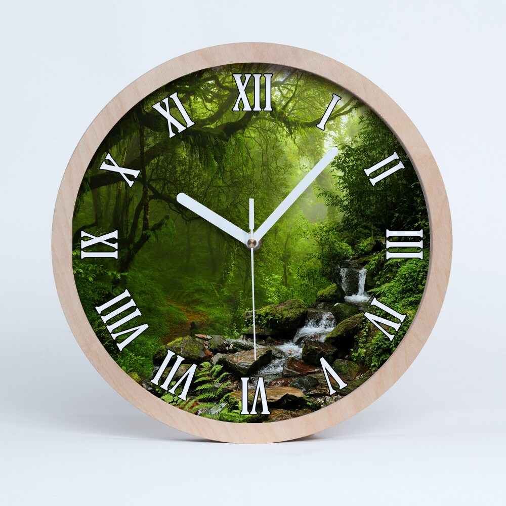Zegar drewniany Dżungla w nepalu