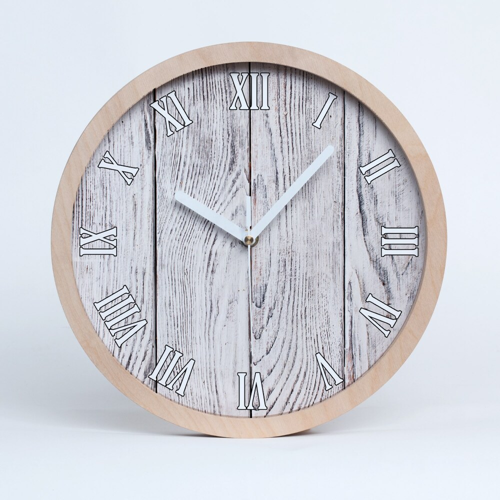Zegar ścienny drewniany Drewniana ściana