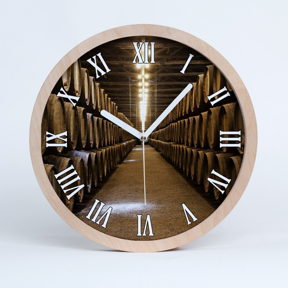 Zegar ścienny drewniany Winiarnia w porto