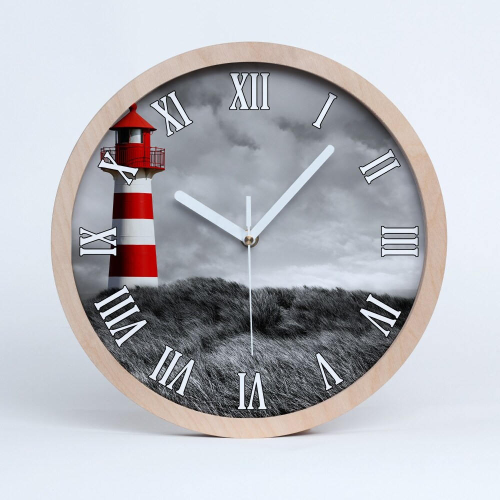 Drewniany zegar Latarnia morska
