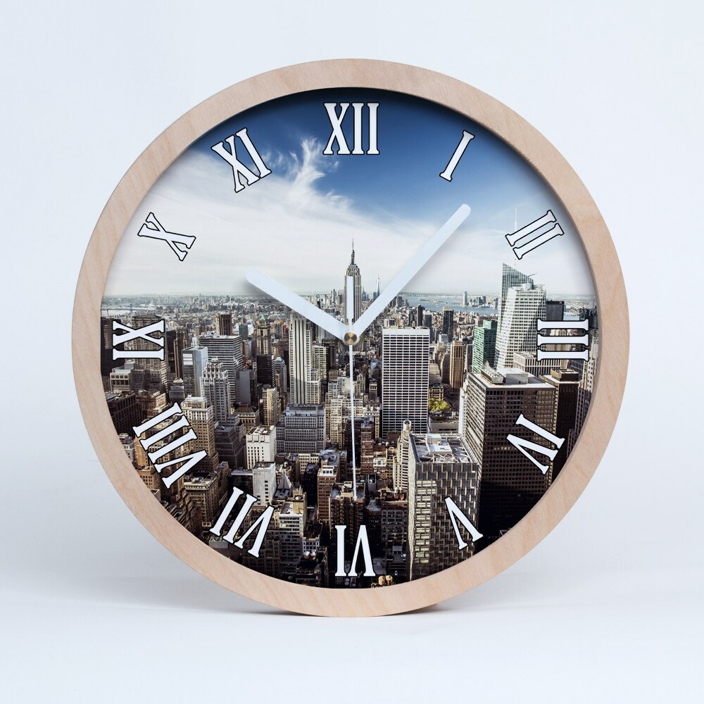Zegar drewniany Nowy jork