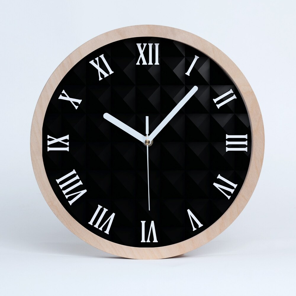 Zegar na ścianę drewniany Abstrakcja tło