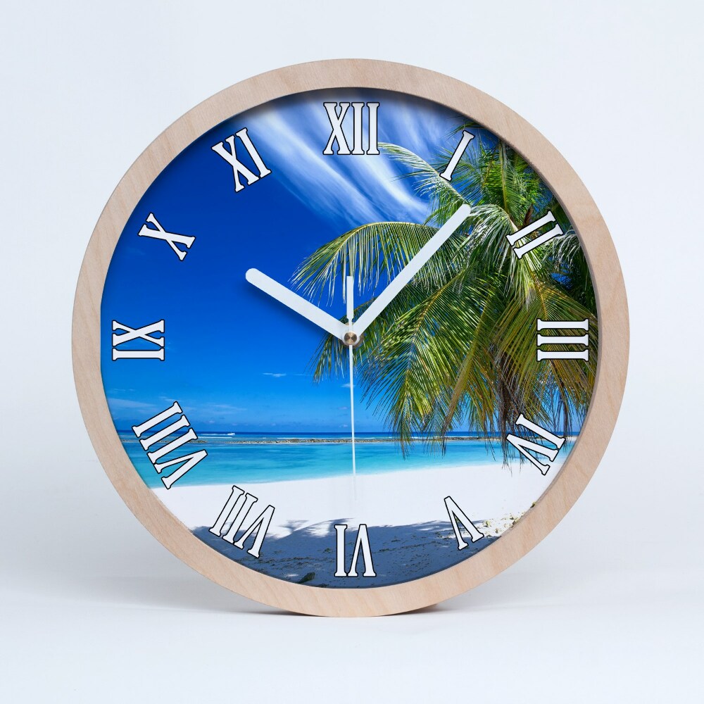 Zegar ścienny okrągły Tropikalna plaża