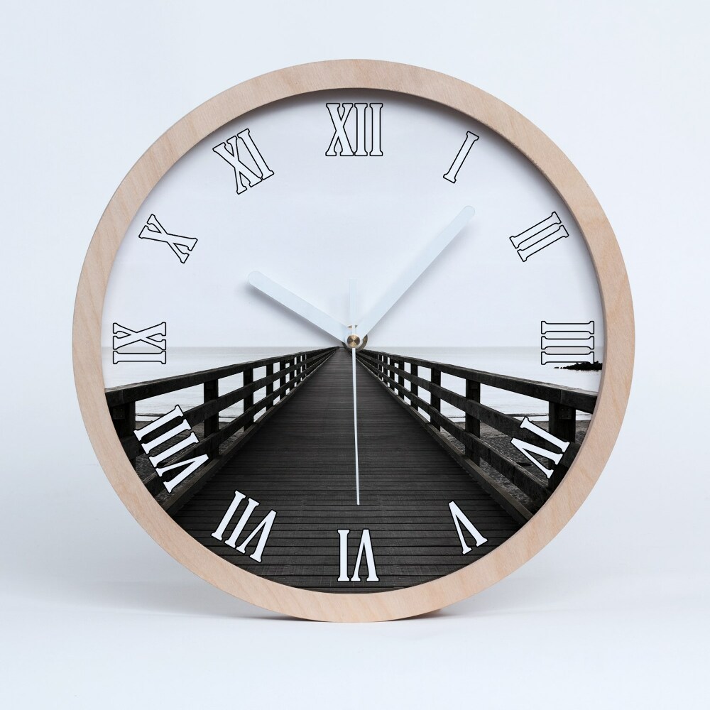 Zegar drewniany Drewniane molo