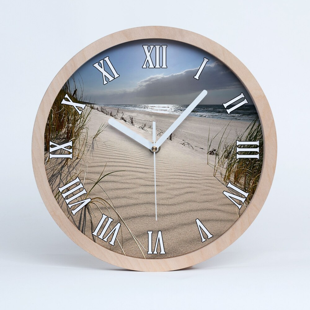 Zegar ścienny drewniany Mrzeżyno plaża