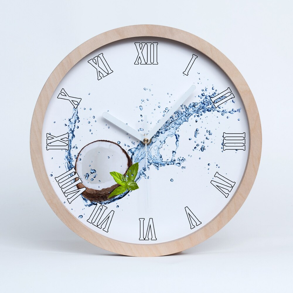 Zegar drewniany Kokos i woda