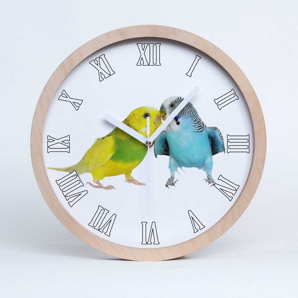 Zegar okrągły Papużki faliste