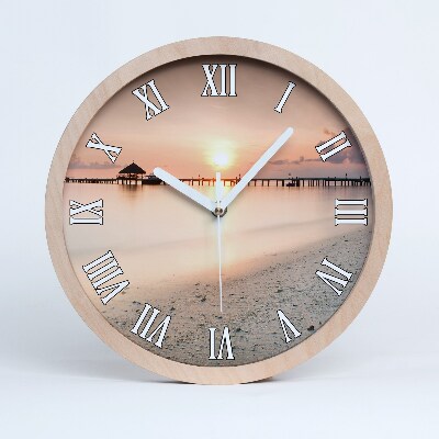 Zegar drewniany Plaża malediwy