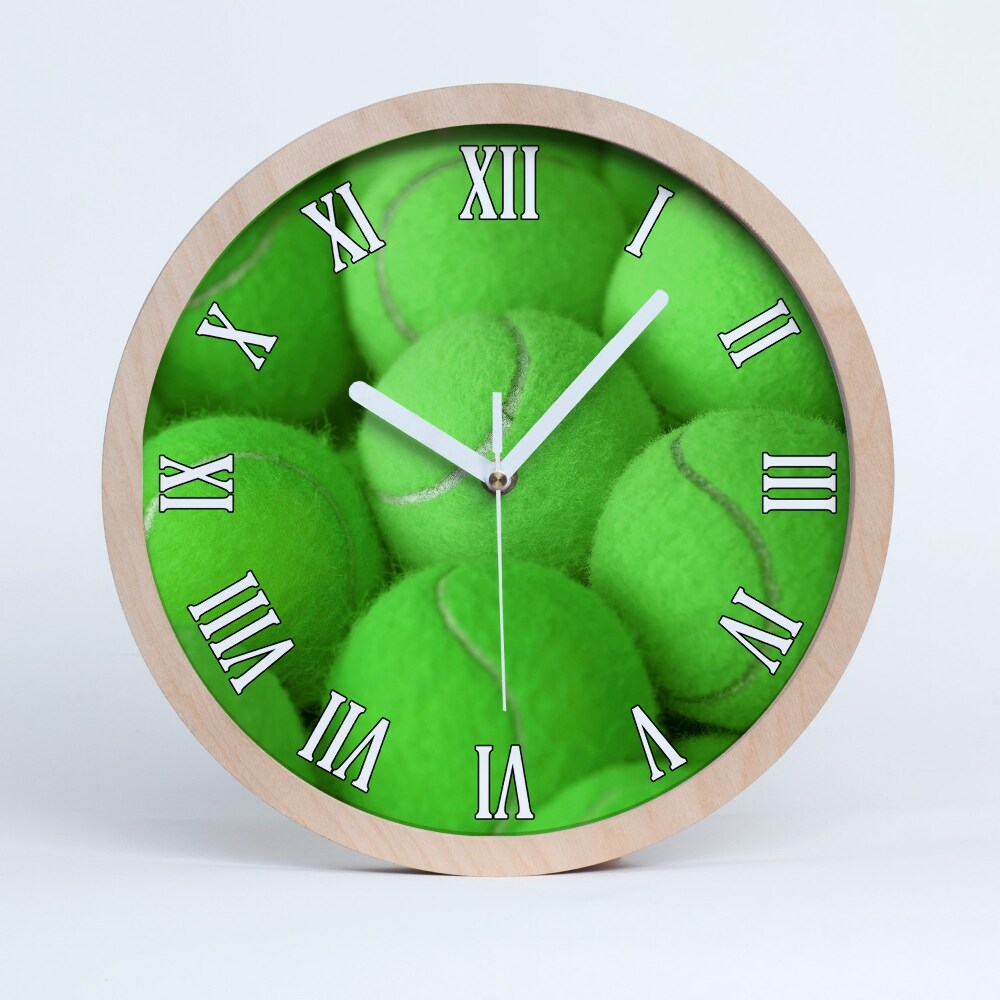 Nowoczesny zegar ścienny Piłeczki tenisowe