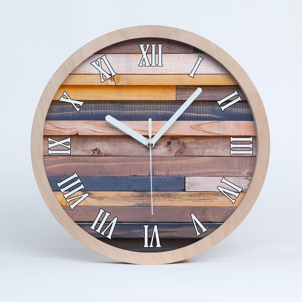 Zegar drewniany Drewniana ściana