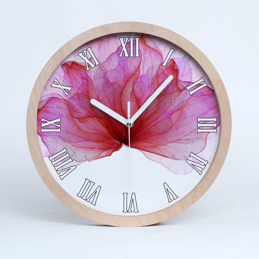 Zegar ścienny okrągły Różowy kwiat