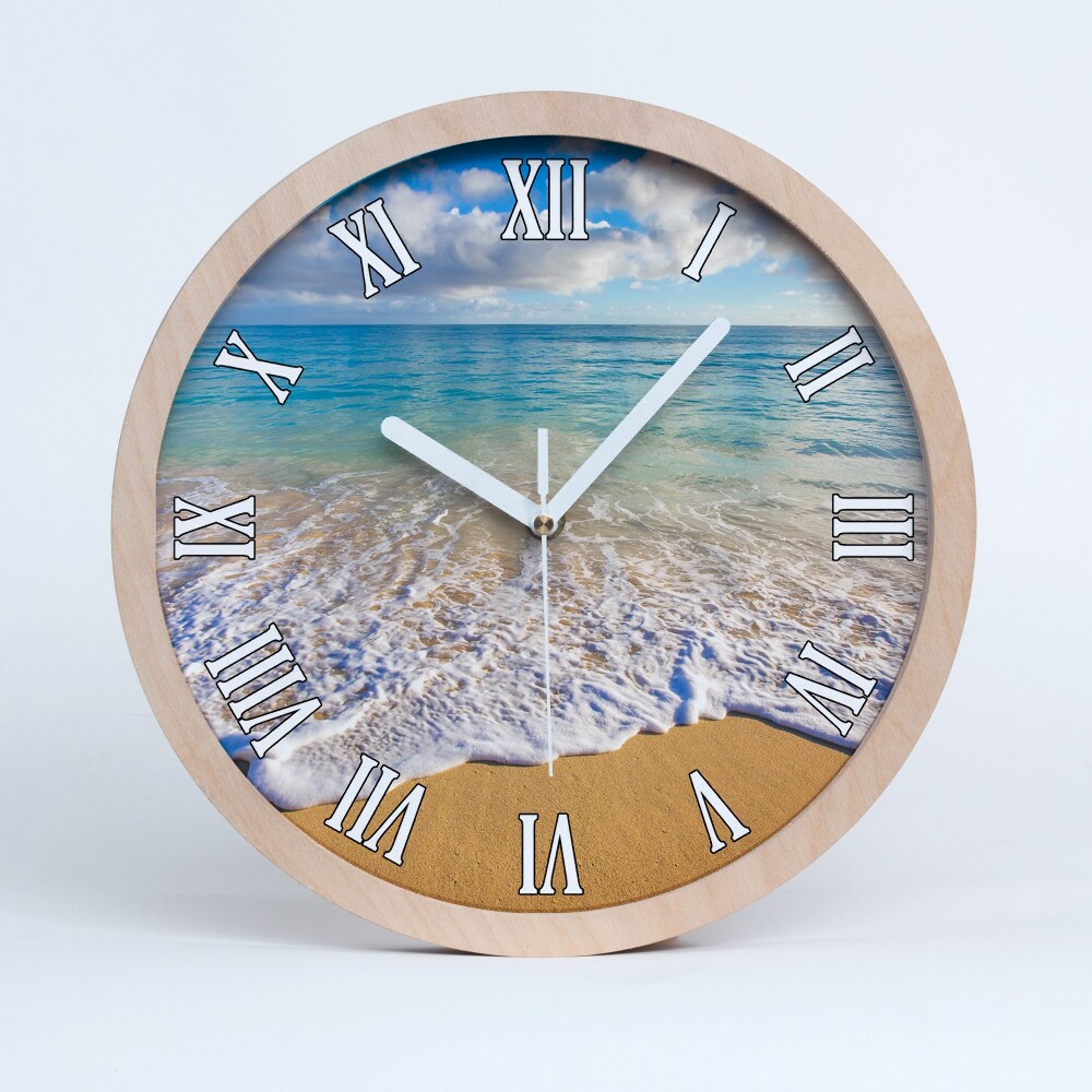Zegar ścienny drewniany Hawajska plaża