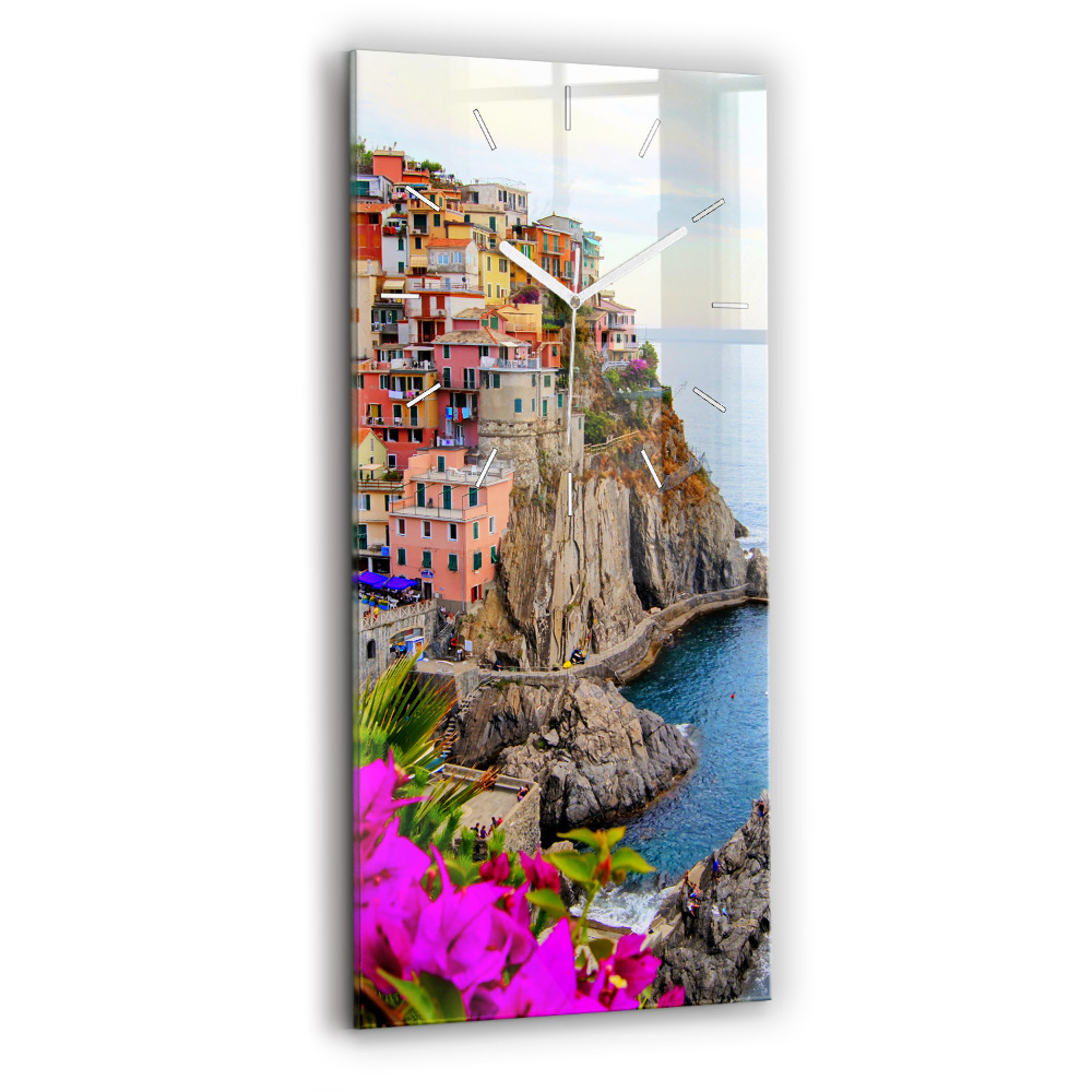 Zegar szklany 30x60 Wybrzeże Cinque Terre
