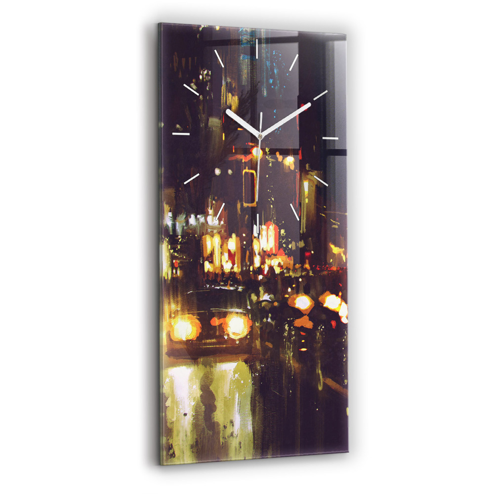 Zegar szklany 30x60 Malowane miasto