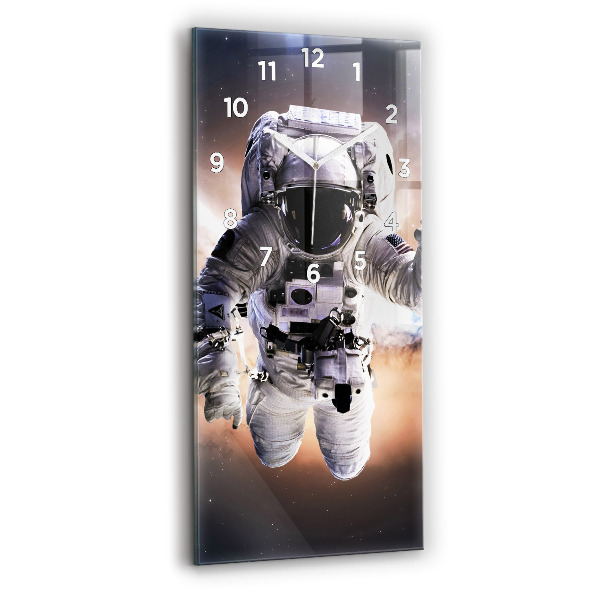 Zegar szklany 30x60 Astronauta w kosmosie