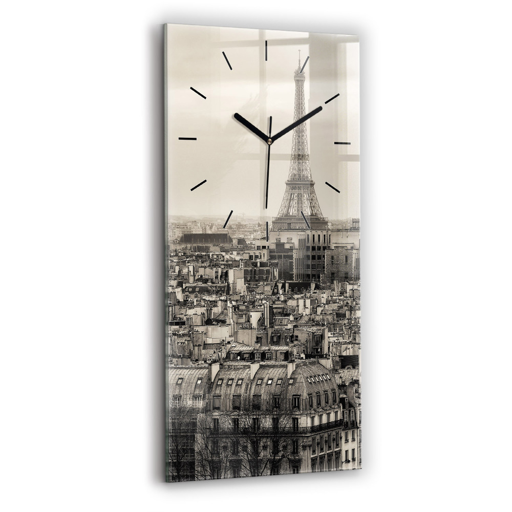 Zegar szklany 30x60 Krajobraz panorama Paryża
