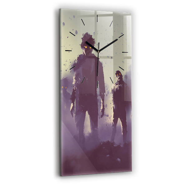 Zegar szklany 30x60 Zombie w nocy – halloween